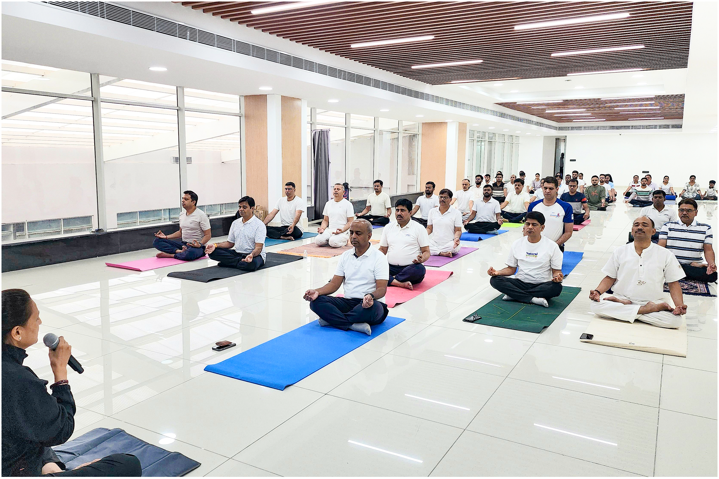On International Yoga Day 2025, NHSRCL employees across various offices came together to celebrate the timeless practice of yoga